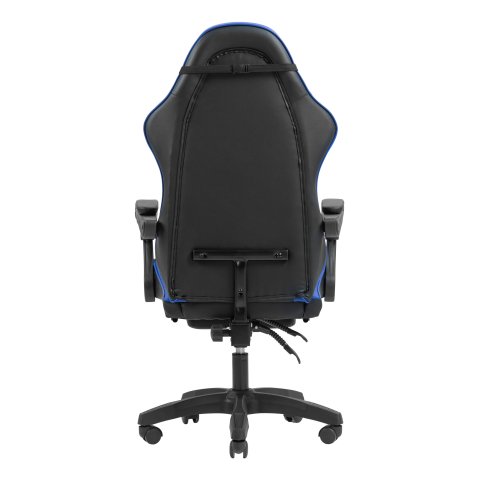 Silla Gamer Mars Gaming Mgcxbbl Negra Y Azul Reclinable Reposabrazos Ajustable Reposapies Cojines