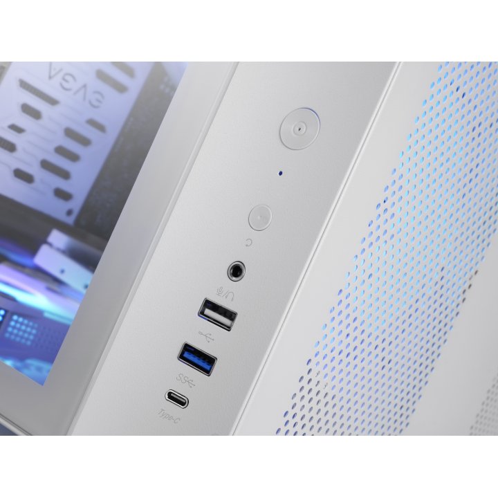 Caja Atx Semitorre Mars Gaming Mccurv Blanco Cristal Templado Continuo Gpu Max. 334mm 1x3.5 2x2.5 