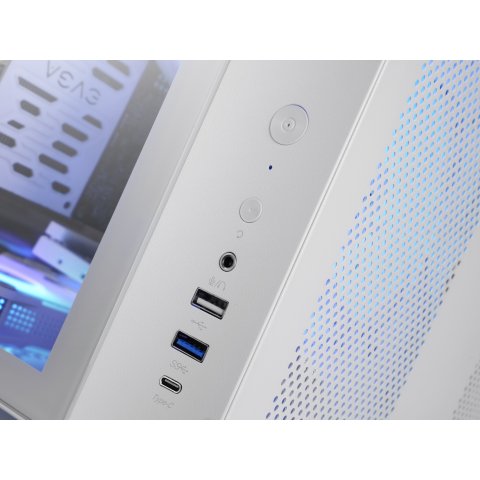 Caja Atx Semitorre Mars Gaming Mccurv Blanco Cristal Templado Continuo Gpu Max. 334mm 1x3.5 2x2.5 
