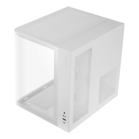 Caja Atx Semitorre Mars Gaming Mccurv Blanco Cristal Templado Continuo Gpu Max. 334mm 1x3.5 2x2.5 