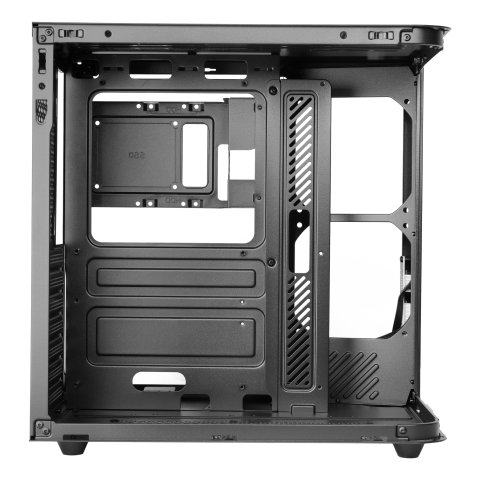 Caja Atx Semitorre Mars Gaming Mccurv Negro Cristal Templado Continuo Gpu Max. 334mm 1x3.5 2x2.5 