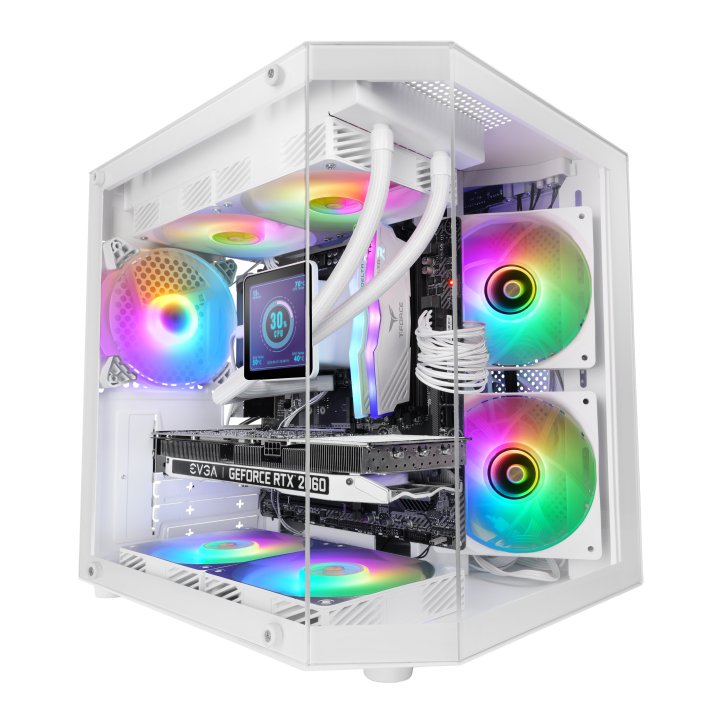 Caja Microatx Mars Gaming Mc3tlite Blanco 3 Paneles Cristal Templado Gpu Max. 275mm 1x3.5 2x2.5