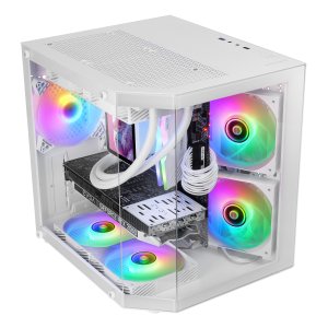 Caja Microatx Mars Gaming Mc3tlite Blanco 3 Paneles Cristal Templado Gpu Max. 275mm 1x3.5 2x2.5 2