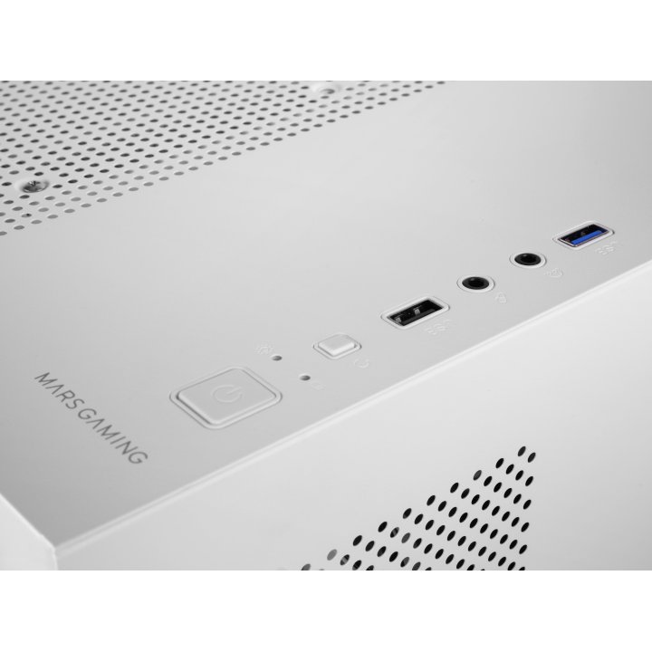Caja Microatx Mars Gaming Mc3tlite Blanco 3 Paneles Cristal Templado Gpu Max. 275mm 1x3.5 2x2.5