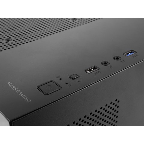 Caja Microatx Mars Gaming Mc3tlite Negro 3 Paneles Cristal Templado Gpu Max. 275mm 1x3.5 2x2.5