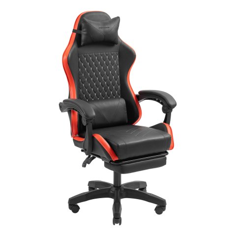 Silla Gamer Mars Gaming Mgcxbbl Negra Y Roja Reclinable Reposabrazos Ajustable Reposapies Cojines