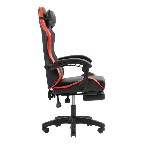 Silla Gamer Mars Gaming Mgcxbbl Negra Y Roja Reclinable Reposabrazos Ajustable Reposapies Cojines