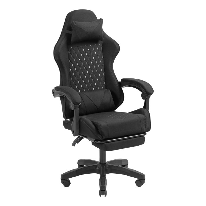 Silla Gamer Mars Gaming Mgcxfgrb Negra Reclinable Reposabrazos Ajustable Reposapies Cojines Acabado Textil
