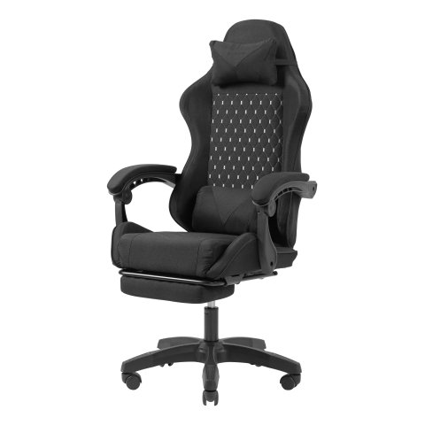 Silla Gamer Mars Gaming Mgcxfgrb Negra Reclinable Reposabrazos Ajustable Reposapies Cojines Acabado Textil