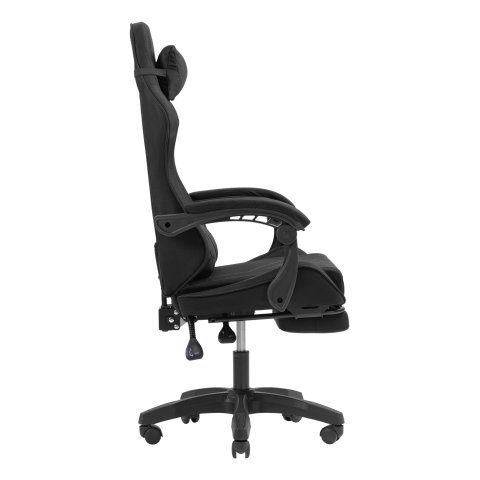 Silla Gamer Mars Gaming Mgcxfgrb Negra Reclinable Reposabrazos Ajustable Reposapies Cojines Acabado Textil