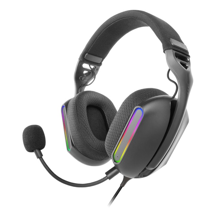 Headset Mars Gaming Mhpro Argb Jack 3.5mm Alimentacion Usb Control Volumen Color Negro