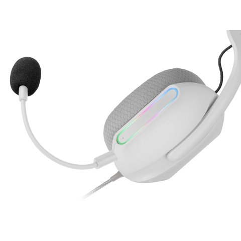 Headset Mars Gaming Mhpro Argb Jack 3.5mm Alimentacion Usb Control Volumen Color Blanco