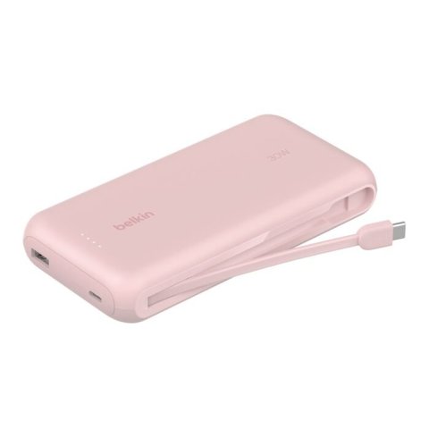 Powerbank Belkin Bpb024hqpk Cable Usb-c Integrado Rosa 20000 Mah 1xusb-c 1xusb-a 30w