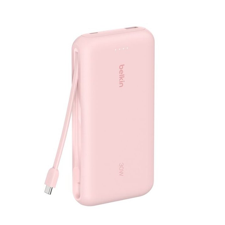 Powerbank Belkin Bpb024hqpk Cable Usb-c Integrado Rosa 20000 Mah 1xusb-c 1xusb-a 30w
