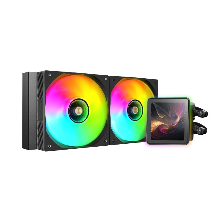 Sistema De Refrigeracion Liquida Mars Gaming Mlvisionpro240 Negro 2x120mm Argb Tpd 500w Lcd Intel Y Amd