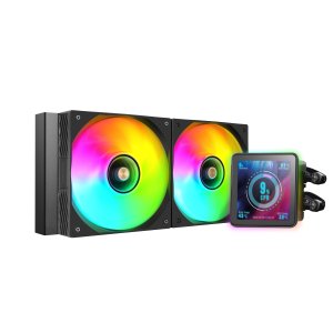 Sistema De Refrigeracion Liquida Mars Gaming Mlvisionpro240 Negro 2x120mm Argb Tpd 500w Lcd Intel Y Amd 2