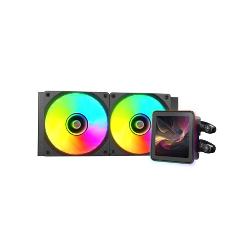 Sistema De Refrigeracion Liquida Mars Gaming Mlvisionpro240 Negro 2x120mm Argb Tpd 500w Lcd Intel Y Amd