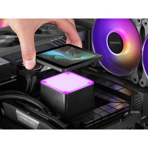 Sistema De Refrigeracion Liquida Mars Gaming Mlvisionpro240 Negro 2x120mm Argb Tpd 500w Lcd Intel Y Amd