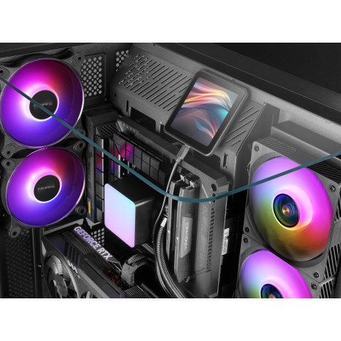 Sistema De Refrigeracion Liquida Mars Gaming Mlvisionpro240 Negro 2x120mm Argb Tpd 500w Lcd Intel Y Amd