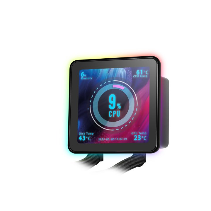 Sistema De Refrigeracion Liquida Mars Gaming Mlvisionpro240 Negro 2x120mm Argb Tpd 500w Lcd Intel Y Amd