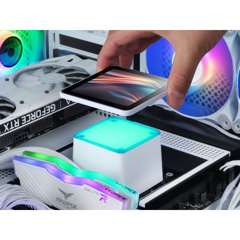 Sistema De Refrigeracion Liquida Mars Gaming Mlvisionpro240 Blanco 2x120mm Argb Tpd 500w Lcd Intel Y Amd