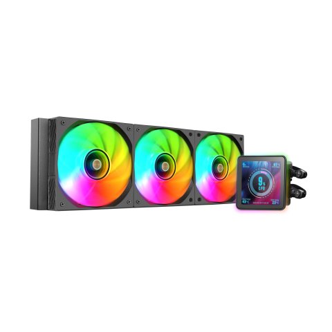 Sistema De Refrigeracion Liquida Mars Gaming Mlvisionpro360 Negro 3x120mm Argb Tpd 600w Lcd Intel Y Amd