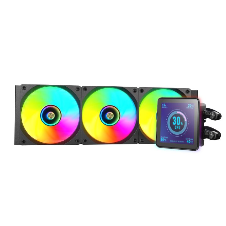 Sistema De Refrigeracion Liquida Mars Gaming Mlvisionpro360 Negro 3x120mm Argb Tpd 600w Lcd Intel Y Amd