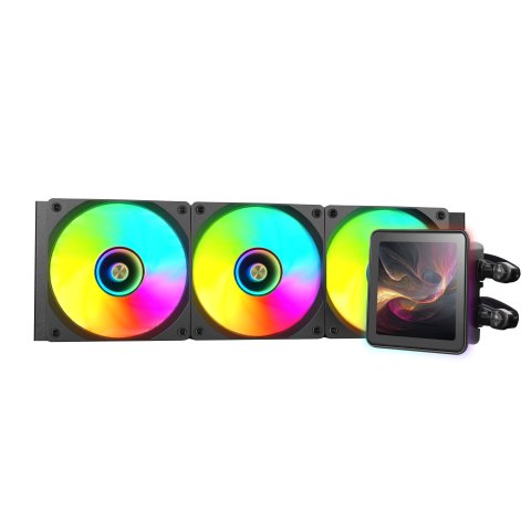 Sistema De Refrigeracion Liquida Mars Gaming Mlvisionpro360 Negro 3x120mm Argb Tpd 600w Lcd Intel Y Amd