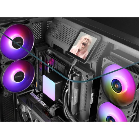 Sistema De Refrigeracion Liquida Mars Gaming Mlvisionpro360 Negro 3x120mm Argb Tpd 600w Lcd Intel Y Amd