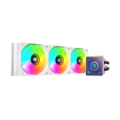 Sistema De Refrigeracion Liquida Mars Gaming Mlvisionpro360 Negro 3x120mm Argb Tpd 600w Lcd Intel Y Amd