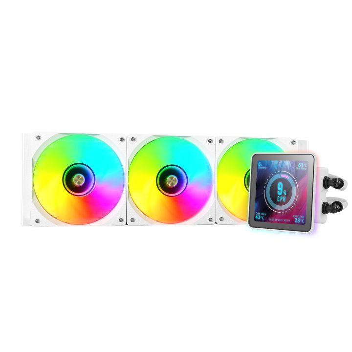 Sistema De Refrigeracion Liquida Mars Gaming Mlvisionpro360 Negro 3x120mm Argb Tpd 600w Lcd Intel Y Amd