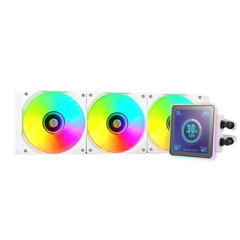 Sistema De Refrigeracion Liquida Mars Gaming Mlvisionpro360 Negro 3x120mm Argb Tpd 600w Lcd Intel Y Amd