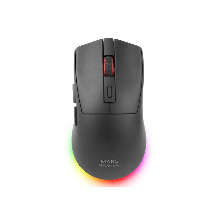 Mouse Mars Gaming Wireless Y Bluetooth Mmt3 Rgb Base De Recarga Magnetica 14400 Dpi Color Negro