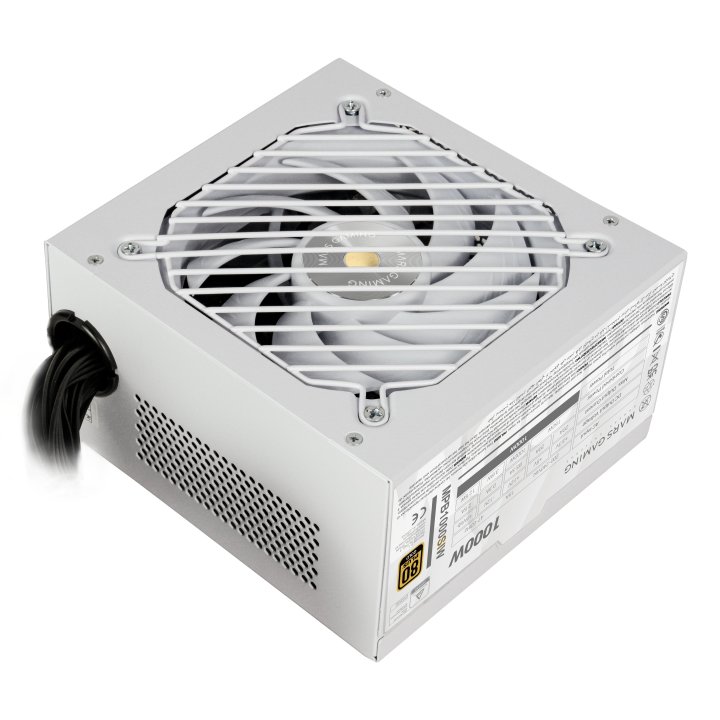 Fuente De Alimentacion Mars Gaming 1000w Modular Atx 80+ Bronze 140mm Silent Blanco