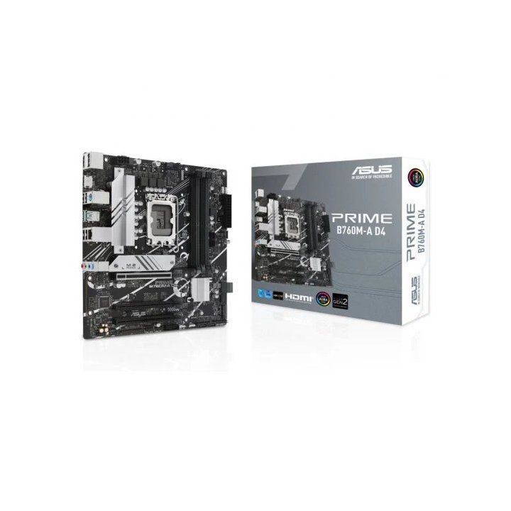 Pb Asus Prime B760m-a D4-csm Intel Skt 1700 M-atx  Ddr4 5333 Mhz Displayport 2xhdmi 2xusb Gen 2xusb 2,0