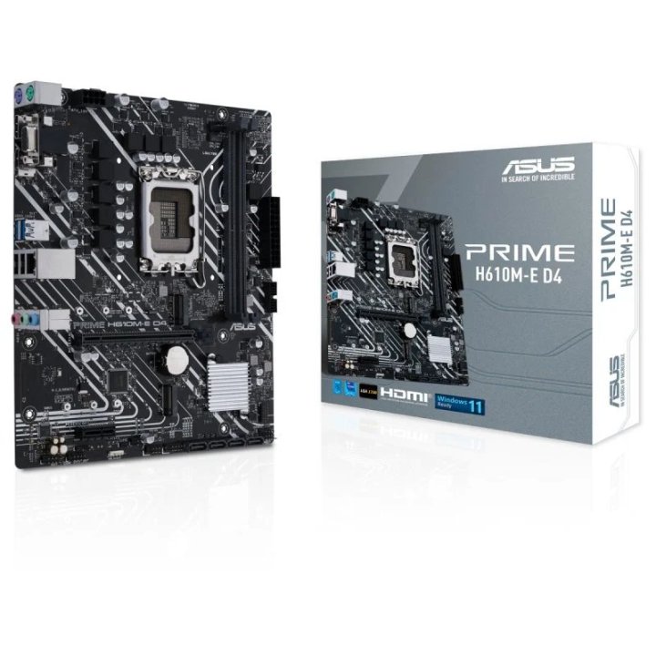 Pb Asus Prime H610m-e D4-csm Intel Skt1700 Micro Atx Displayport Hdmi Vga Usb 3,2 Gen 2xusb 2,0
