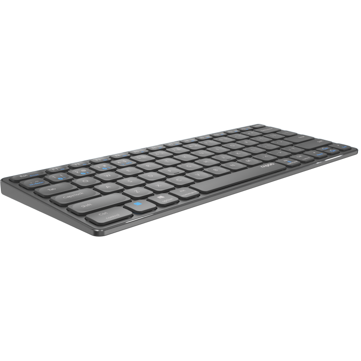 Teclado Rapoo Wireless Y Bluetooth E9600m 2.4ghz Bt 3.0 5.0 Diseño Ultrafino Compacto Bateria Gris Oscuro Base Aluminio Multi