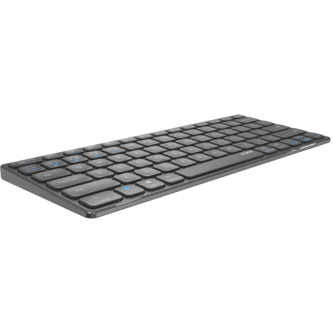 Teclado Rapoo Wireless Y Bluetooth E9600m 2.4ghz Bt 3.0 5.0 Diseño Ultrafino Compacto Bateria Gris Oscuro Base Aluminio Multi