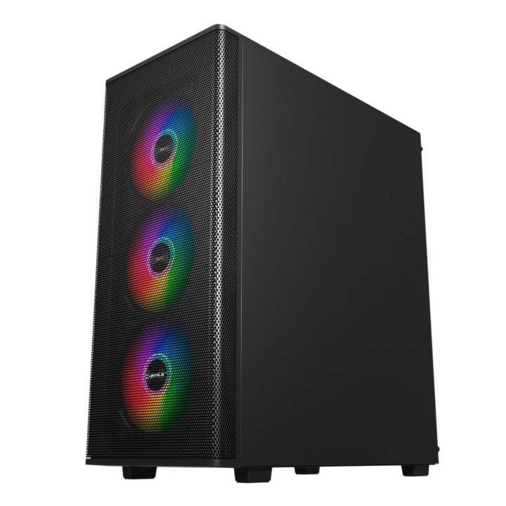 Caja Atx Semitorre Gaming Unykach Mir100 Atx Uk 511303 Color Negro Panel Lateral Cristal Templado 4vgb 120mm 2xusb 3.0
