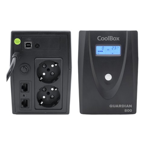 Sai Coolbox Guardian 3 800va Con Lcd 480w 2xschuko Color Negro 