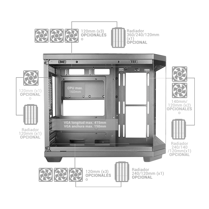 Caja Microatx Gaming Mars Gaming Mc3tcorem...
