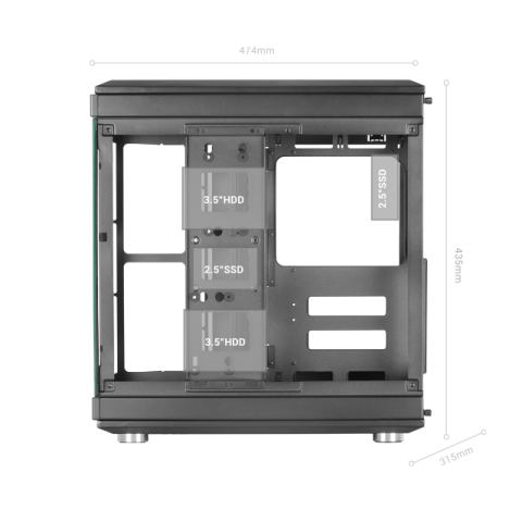Caja Atx Semitorre Gaming Mars Gaming Mc3t...