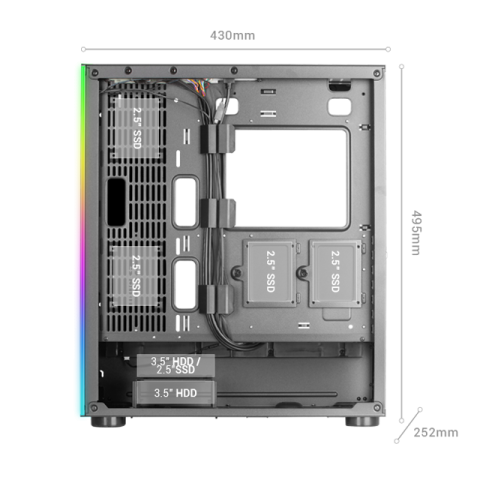 Caja E-atx Torre Gaming Mars Gaming Mc-ultra...