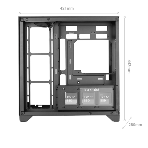 Caja Atx Semitorre Gaming Mars Gaming Mcvision...