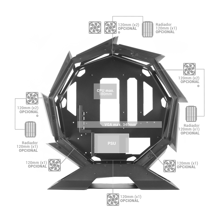 Caja Microatx Gaming Mars Gaming Mcorb Red...