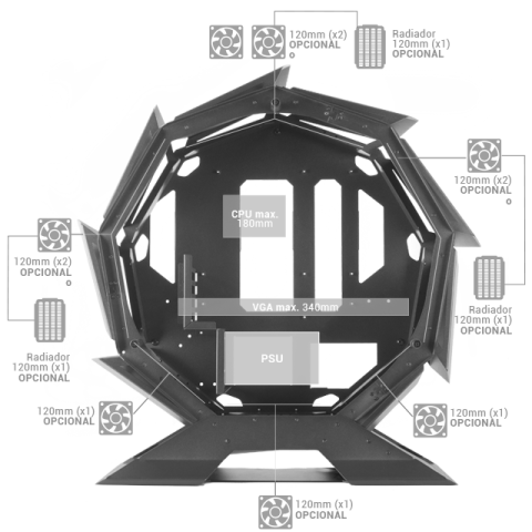 Caja Microatx Gaming Mars Gaming Mcorb Red...