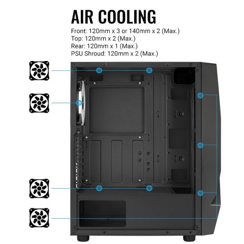 Caja Atx Semitorre Gaming Aerocool Scape Black...