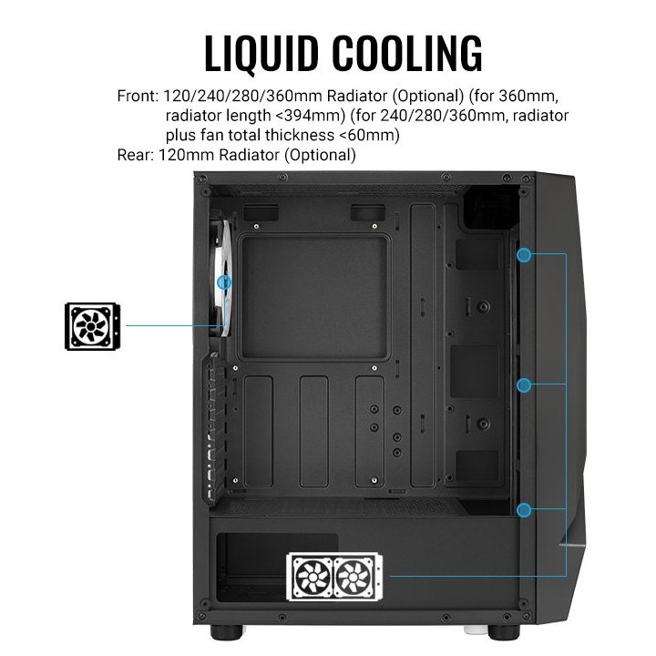 Caja Atx Semitorre Gaming Aerocool Scape Black...