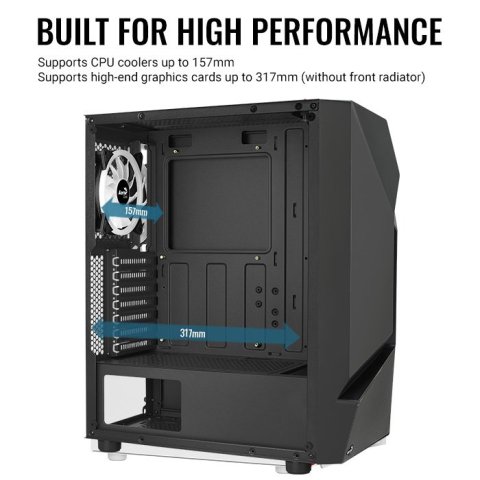 Caja Atx Semitorre Gaming Aerocool Scape Black...