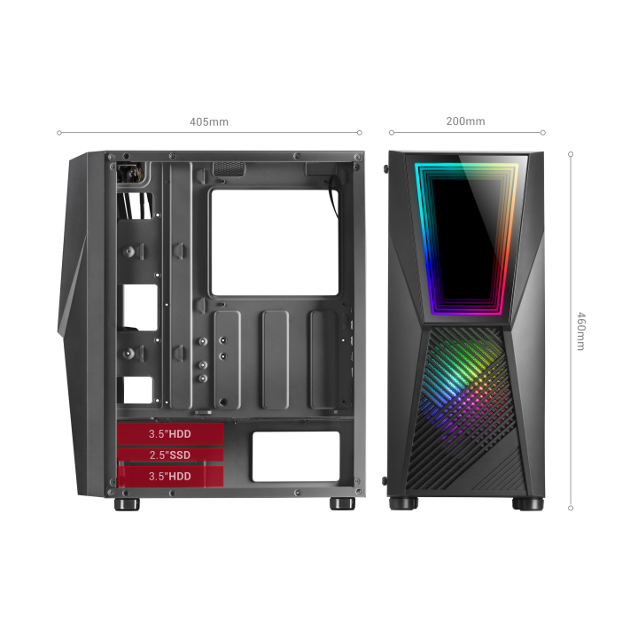 Caja Atx Semitorre Gaming Mars Gaming Mc777...